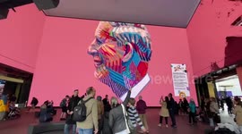 Giant digital portrait of King Charles III unveiled in London ahead if coronation