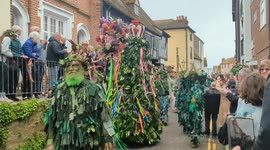 Jack in the Green May Day celebrations held in Hastings, UK