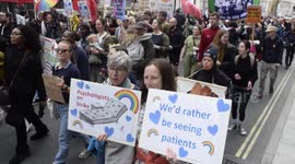 Nurses and NHS supporters march on May Day