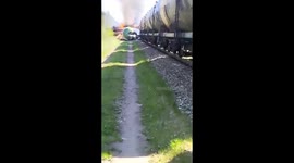 'Unidentified' explosive device derails train in Russian city near Ukraine border