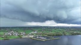 Drone Captures Dramatic Storm Clouds Over UK Lake - April 30th 2023
