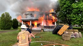 20230429 Live Burn Firefighter training, Montoursville, PA #3