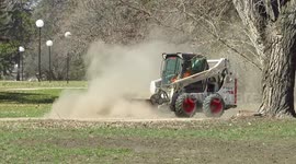 Dust Envelopes Bobcat / 2023 Spring Cleanup Begins RIP Bobcat guy #heroic #sweeping #dust #yqr