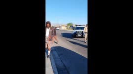 Homeless man being tased five or six times and the homeless man never went down. He was knocking off the tasers like a Superhero.Crazy!!