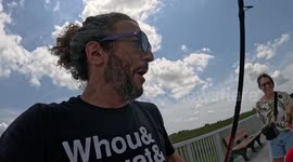 Alligator snaps at GoPro after man lowered it down into canal in Florida