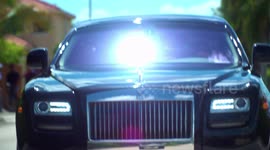 Rolls Roys ghost driving in miami Kendall shot by cinematographer mike niche