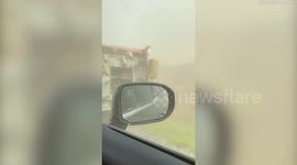 Six people dead and 37 injured after dust storm causes 72-car pileup on on Illinois highway