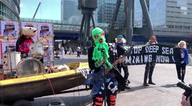 Eco-activists stage death metal gig to protest deep sea mining conference in London