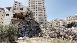 16-apartment Palestinian-owned building demolished by Isreali municipality