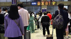 Passengers On Way Back During May Day Holiday in Yichang, China
