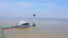 Tourism Landmark Haitian Yizhou in Ningbo, China