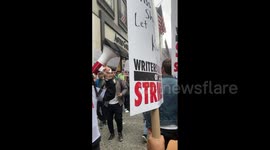 US: WGA Film And TV Writers Go On Strike In Manhattan
