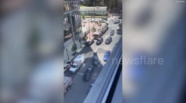 Atlanta shooting: Footage from the scene shows police running towards building and victims on stretchers