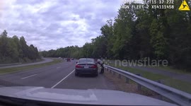 Traffic cop dodges out-of-control BMW that crashes into stopped car in Virginia