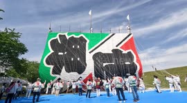 Giant kite festival returns to Japanese city after 4-year absence