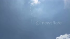 Locals blast homemade rockets into sky to welcome rainy season in Thailand
