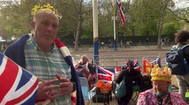 'There's a community spirit': Royal fans camping out for the coronation sing 'God save the king'