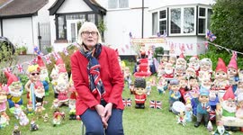 London mum's display to mark Charles coronation is made up of 150 GNOMES