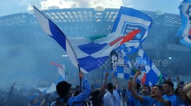Party time for Napoli fans after first Serie A title for 33 years