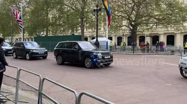 Various royals pass through The Mall on the eve of the coronation