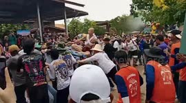 Buddhist novices undergo rodeo-like ordination to become full-fledged monks