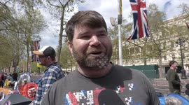 Canadian man among royal fans gathering on the Mall in London for Coronation tomorrow
