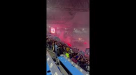 Fans in Stadio Diego Armando Maradona go crazy as Napoli win league for first time in 33 years