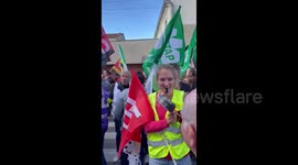 Pot Banging at The Pension Reform Protest in Saintes, France