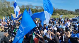 Napoli fans, await celebrating the arrival of the team at the training center of Castel Volturno, after the match of the Italian SerieA championship between Udinese - Napoli with final result Udinese 1, Napoli 1, winning the victory of the Italian SerieA