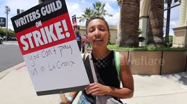 Interview with writer Cancele Brice during WGA Writers Strike in Hollywood