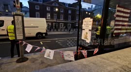 King Charles coronation campers appear along Whitehall as preparations continue late into the evening