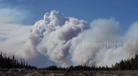 Wild fire west of Brazeau Reservoir Alberta