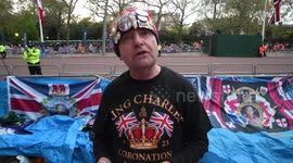 Royal Superfan John Loughrey talks about meeting King Charles when King Charles went on a walkabout on the 5th May 2023 around 2:30 pm