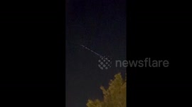 US: SpaceX Starlink Satellite Train Lights Up Night Sky