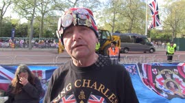 Royal superfan who has slept on the Mall for a WEEK talks about meeting King Charles during pre-coronation walkabout