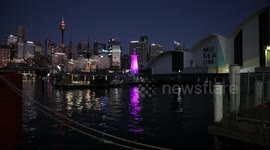 Only two minor buildings lit up purple for the coronation in snub to King Charles III, Sydney, Australia