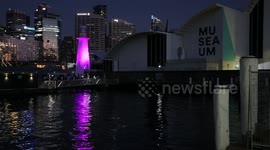 Only two minor buildings lit up purple for the coronation in snub to King Charles III, Sydney, Australia