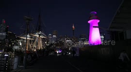 Only two minor buildings lit up purple for the coronation in snub to King Charles III, Sydney, Australia