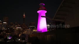 Only two minor buildings lit up purple for the coronation in snub to King Charles III, Sydney, Australia