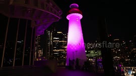 Only two minor buildings lit up purple for the coronation in snub to King Charles III, Sydney, Australia