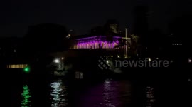 Only two minor buildings lit up purple for the coronation in snub to King Charles III, Sydney, Australia