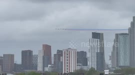 Red Arrows Fly Over Central London for King Charles III Coronation Despite Challenging Weather