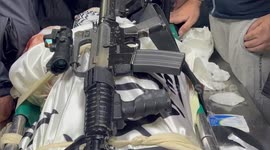 Mourners carry the bodies of 3 Palestinian who was shot killed by Israeli forces during their funeral in the West Bank city of Nablus