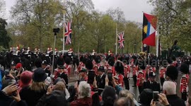 King Charles Rides in Royal Carriage Down the Mall
