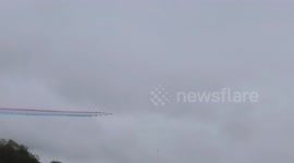 Red Arrows fly over Hyde Park for King Charles III Coronation