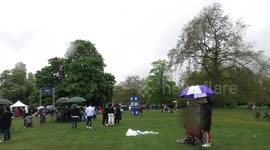 German sausages served and King Charles III Coronation live screening