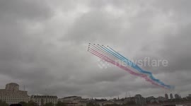 RAF Red Arrows coronation flypast over London celebrates King Charles III and Queen Camilla
