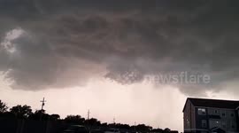 US: Severe Thunderstorm With Rains And Hail Moves Through Southern Oklahoma