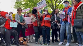 NYC Resident Gives Speech at The Rally Against Higher Rents in NY, USA