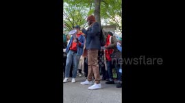 NYC Public Advocate at The Rally Against Higher Rents in NY, USA